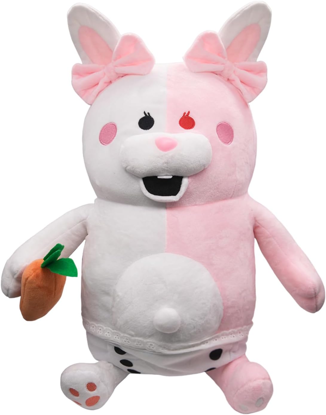 Werycos Juguete de peluche de anime de conejo blanco rosa de 19.7 in