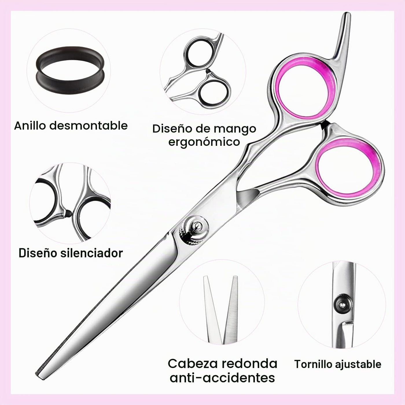FCYSY Kit Profesional de Tijeras de Corte de Cabello de 11 Piezas,...