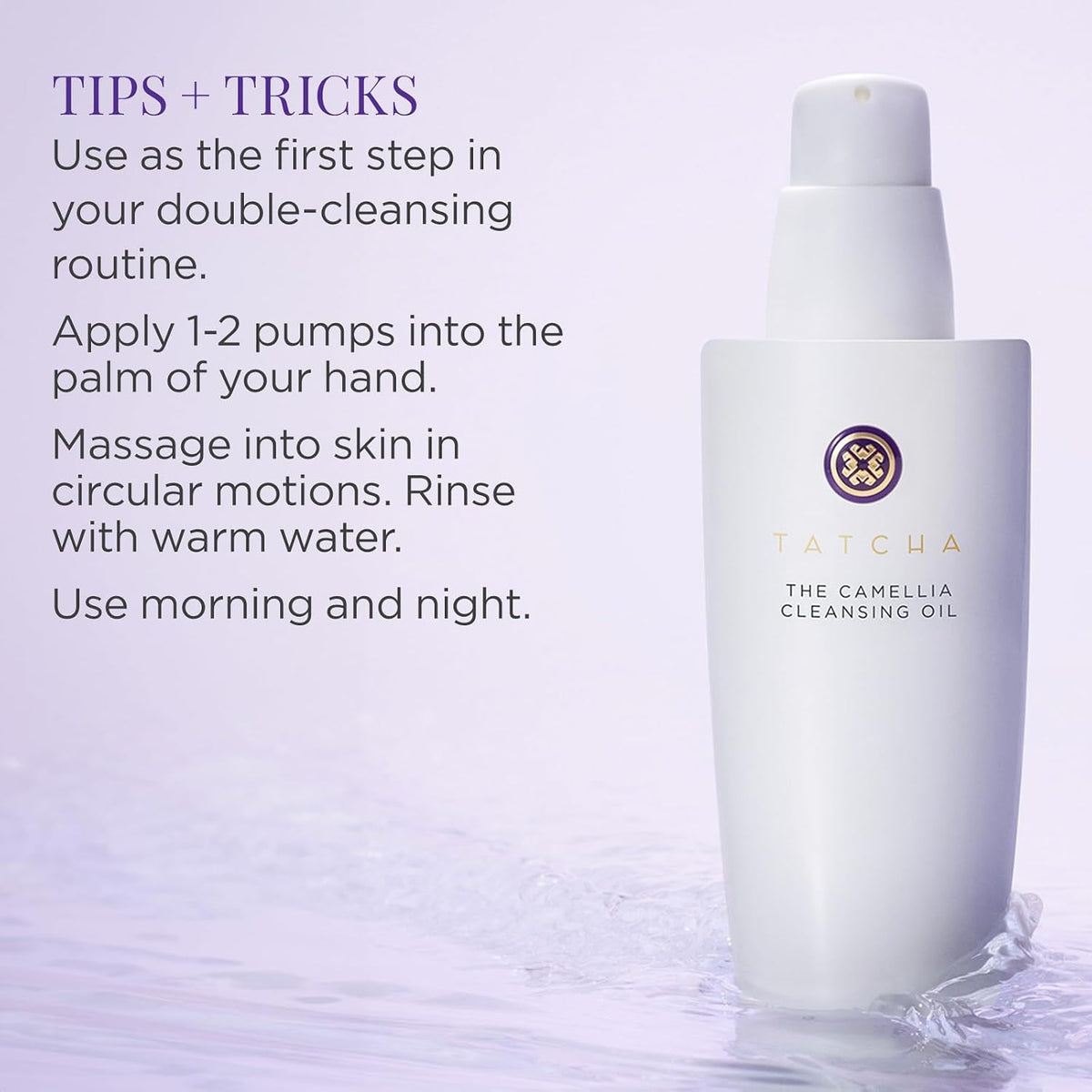 TATCHA Aceite limpiador puro de camelia en un solo paso | Aceite de...