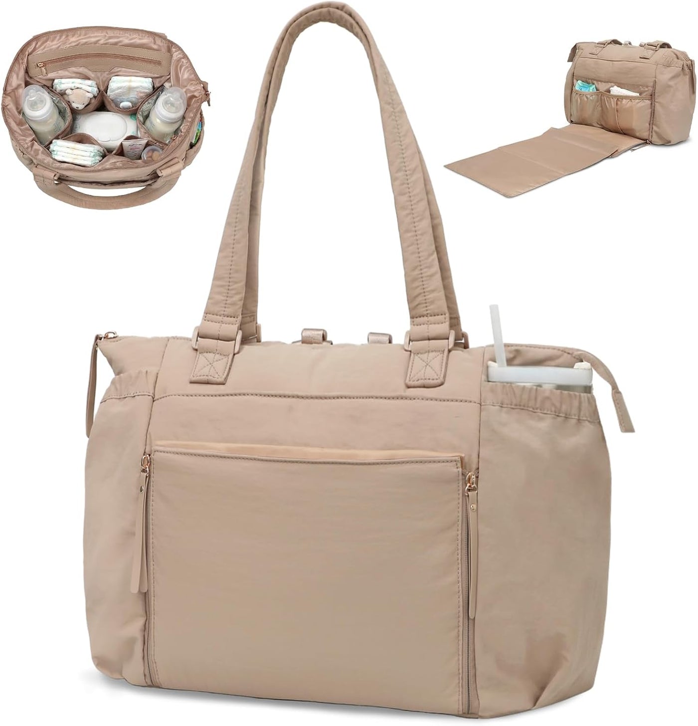 MOMINSIDE Bolsa de pañales con cambiador de pañales, bolsa de pañal...