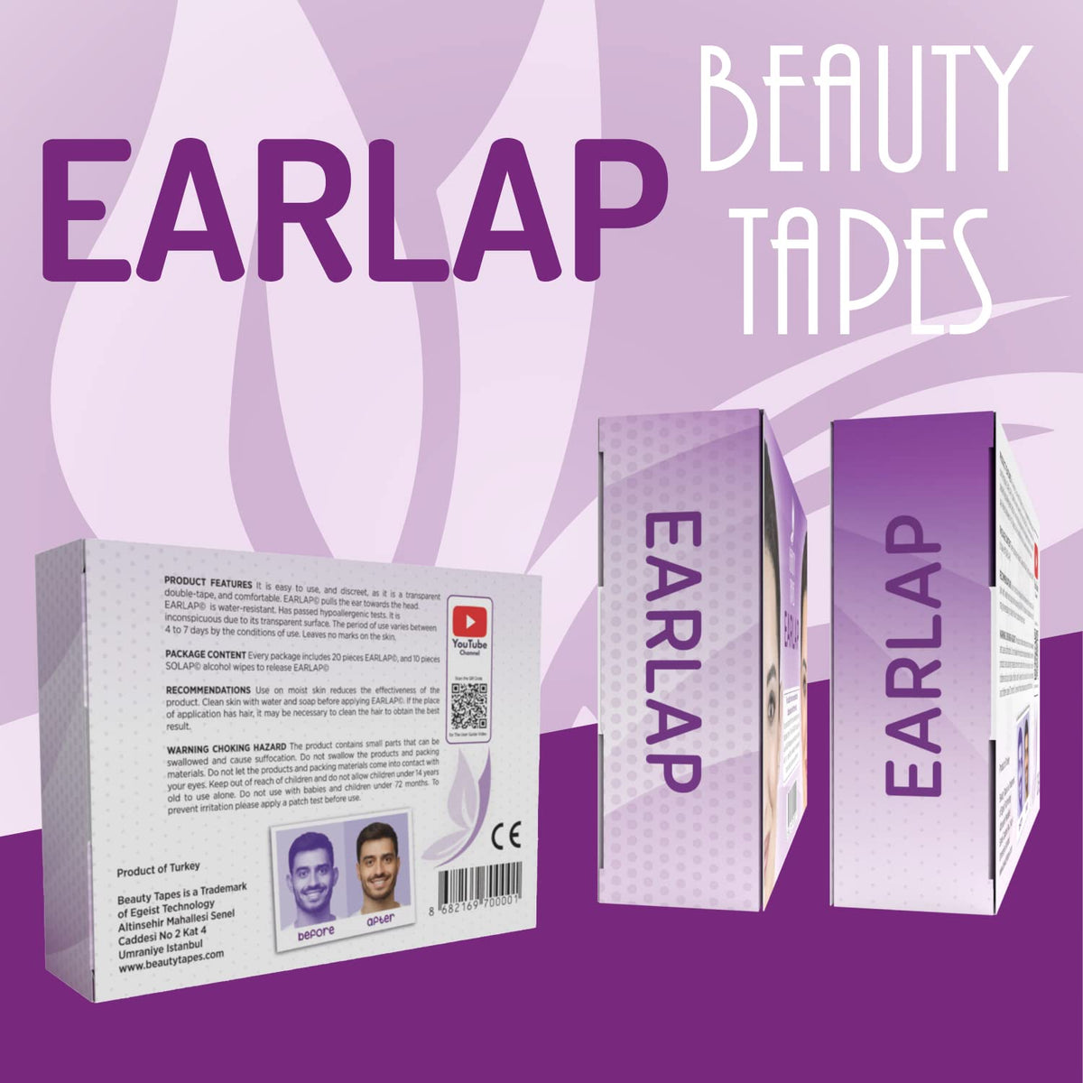 EARLAP - Correctores de oídos, contiene 20 cintas adhesivas, resuel...