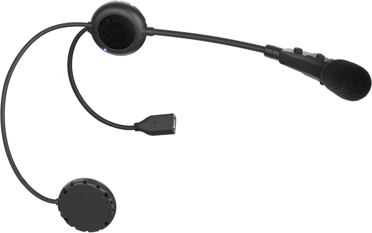 Sena 3S Plus Boom Auriculares Bluetooth para motocicleta, color negro
