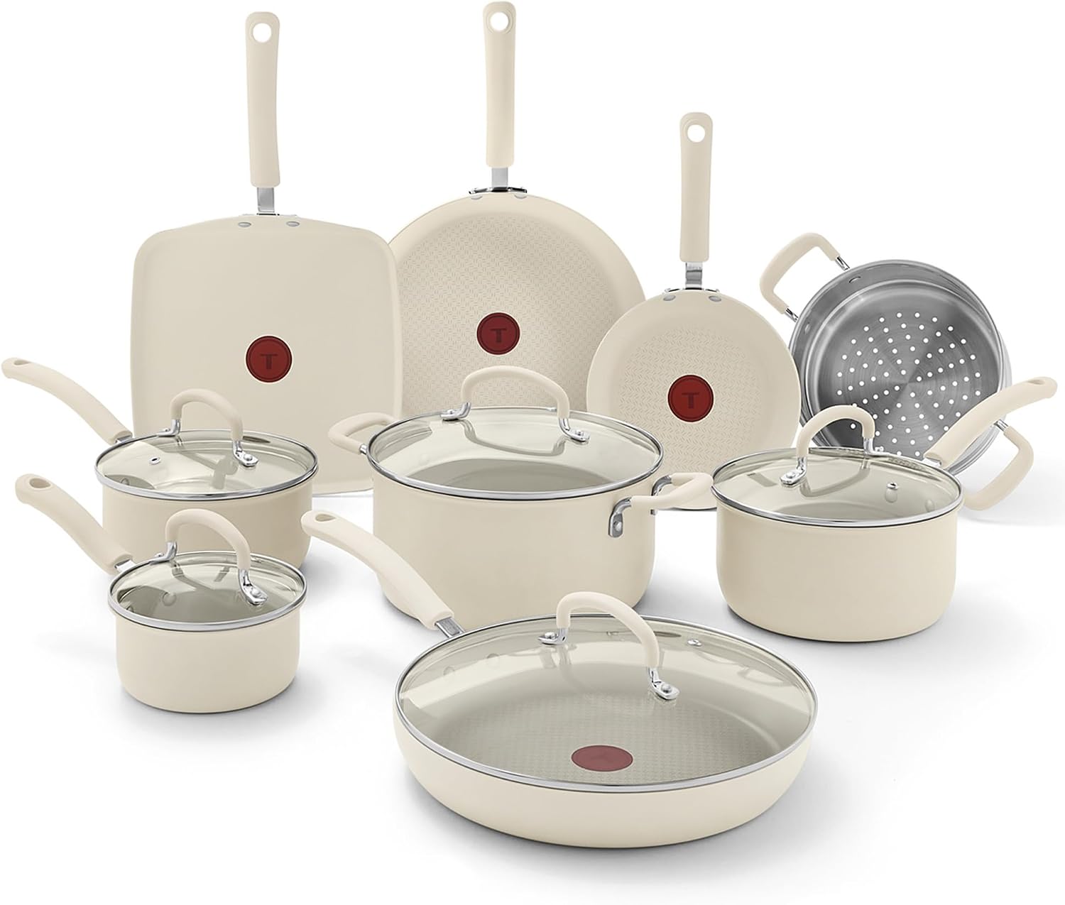 T-fal Ultimate - Juego de utensilios de cocina antiadherentes, 14 p...