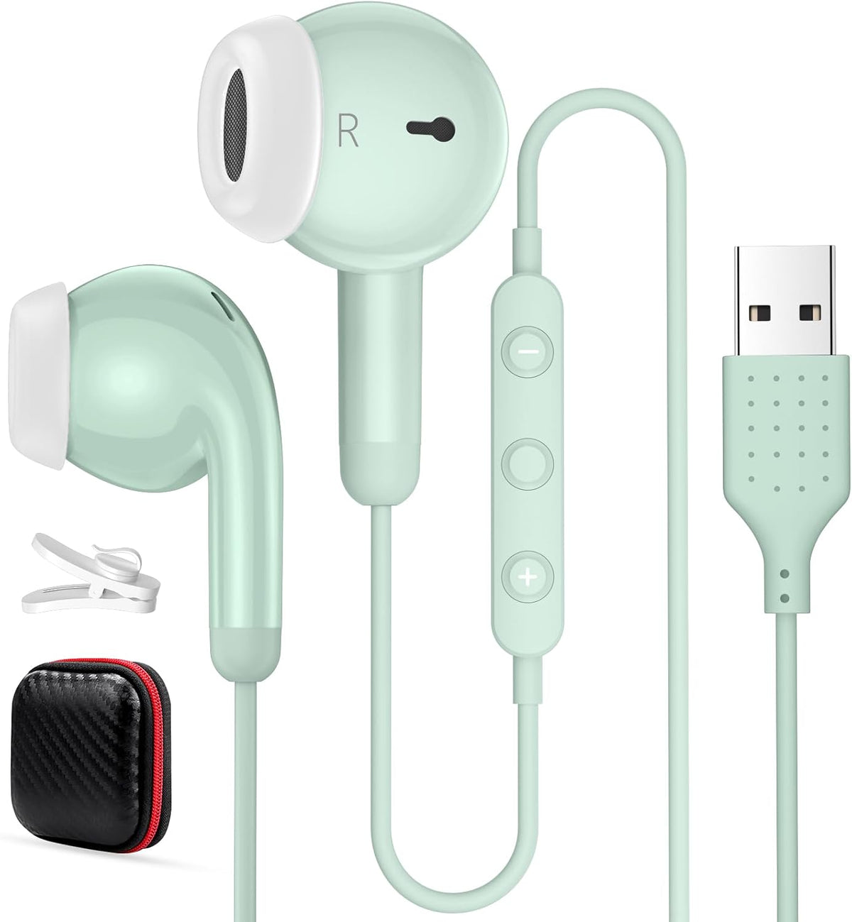 AIAUXAI Auriculares USB para PC,Auriculares con micrófono para comp...