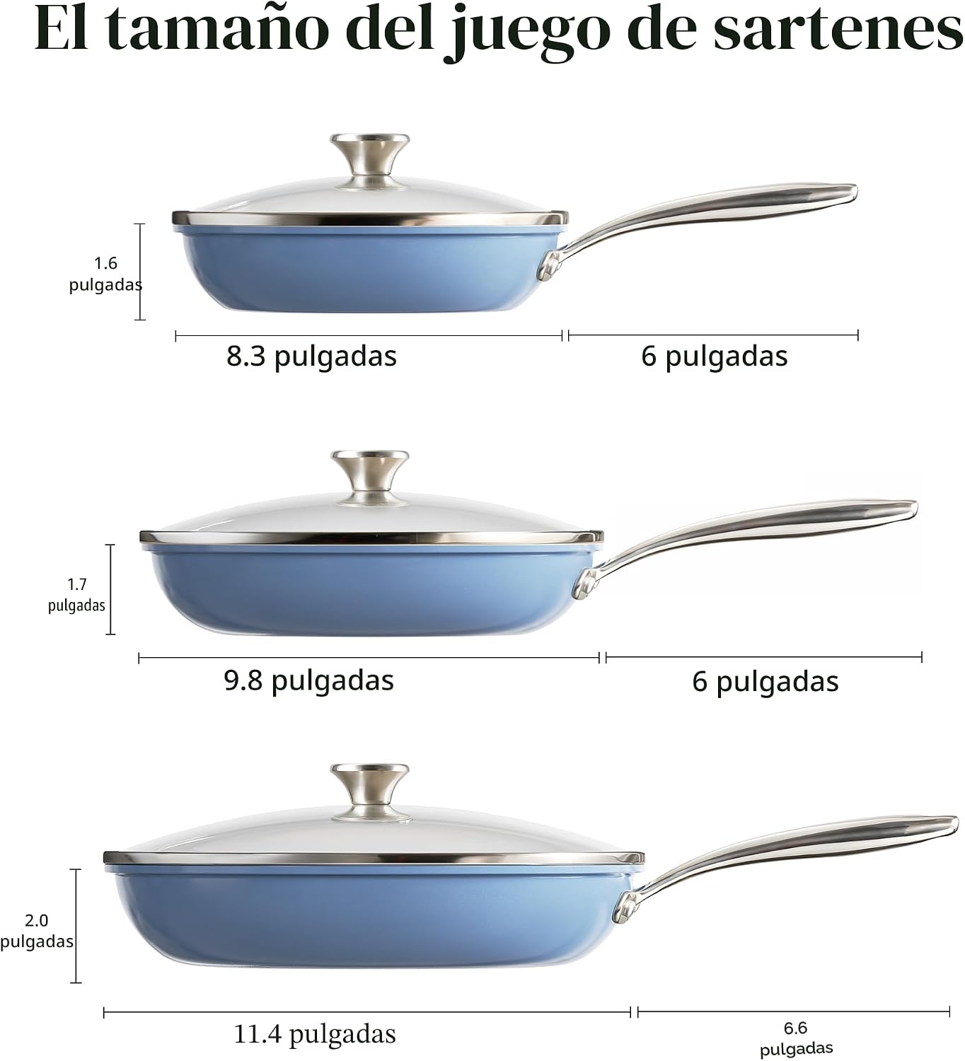 Redchef Juego de utensilios de cocina antiadherentes, juego de sart...