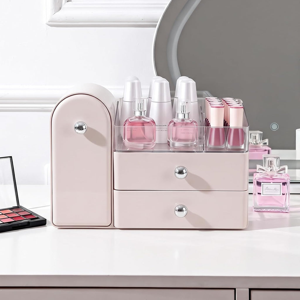 TRQWRO Organizador de maquillaje con soporte para brochas de maquil...