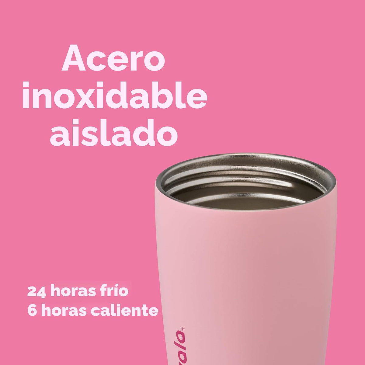 Owala SmoothSip Slider Vaso de café de acero inoxidable con aislami...