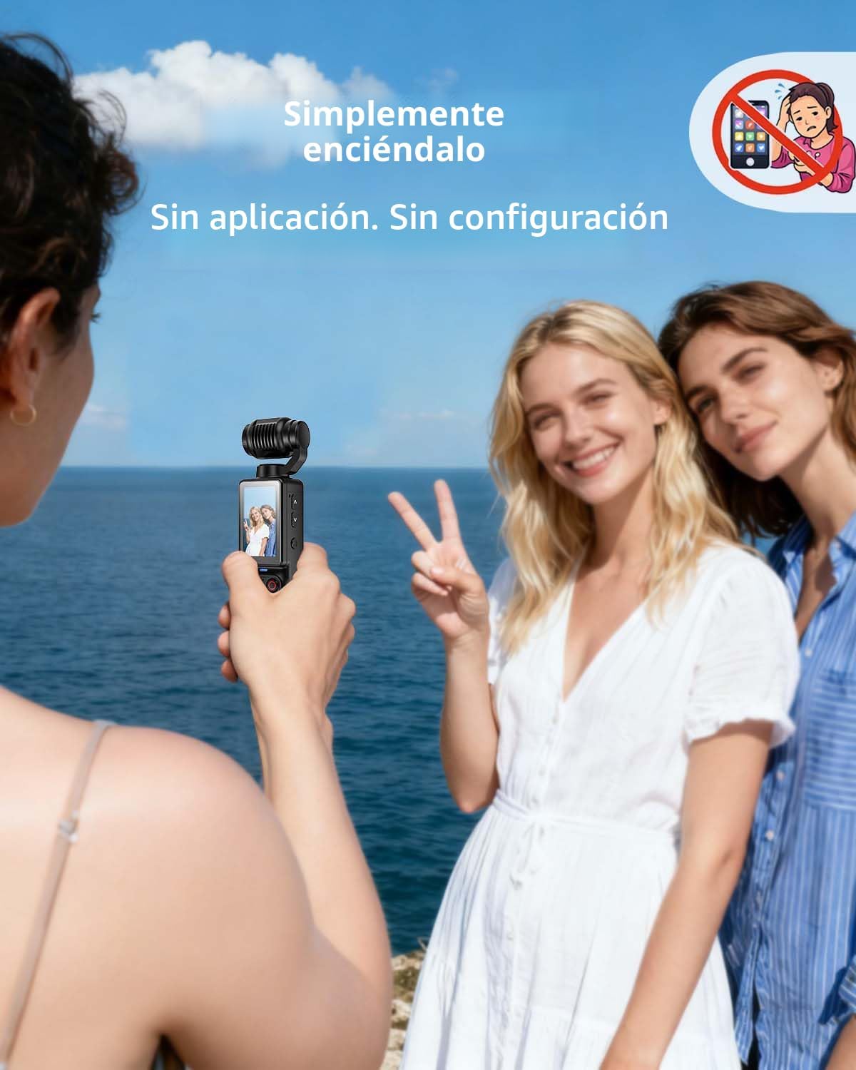 CGXUED Cámara de vlogging, mini videocámara, cámara de video portát...