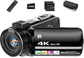 Aidzhi Cámara de video 4K Videocámara 96MP UHD Vlogging Cámara para...