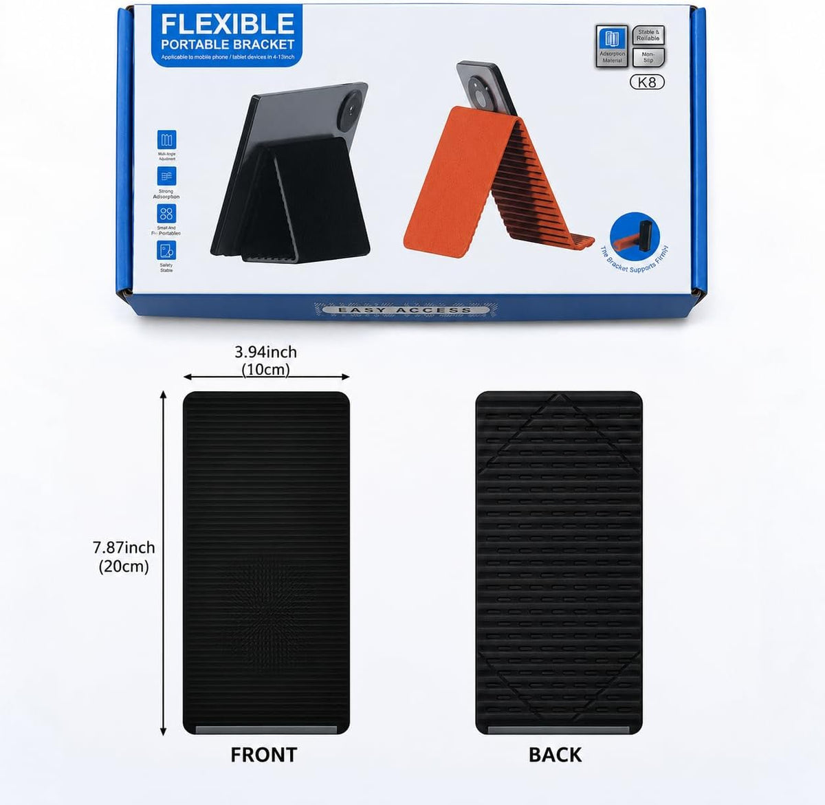 HOHITIAL Soporte para teléfono de silicona flexible con núcleo de a...