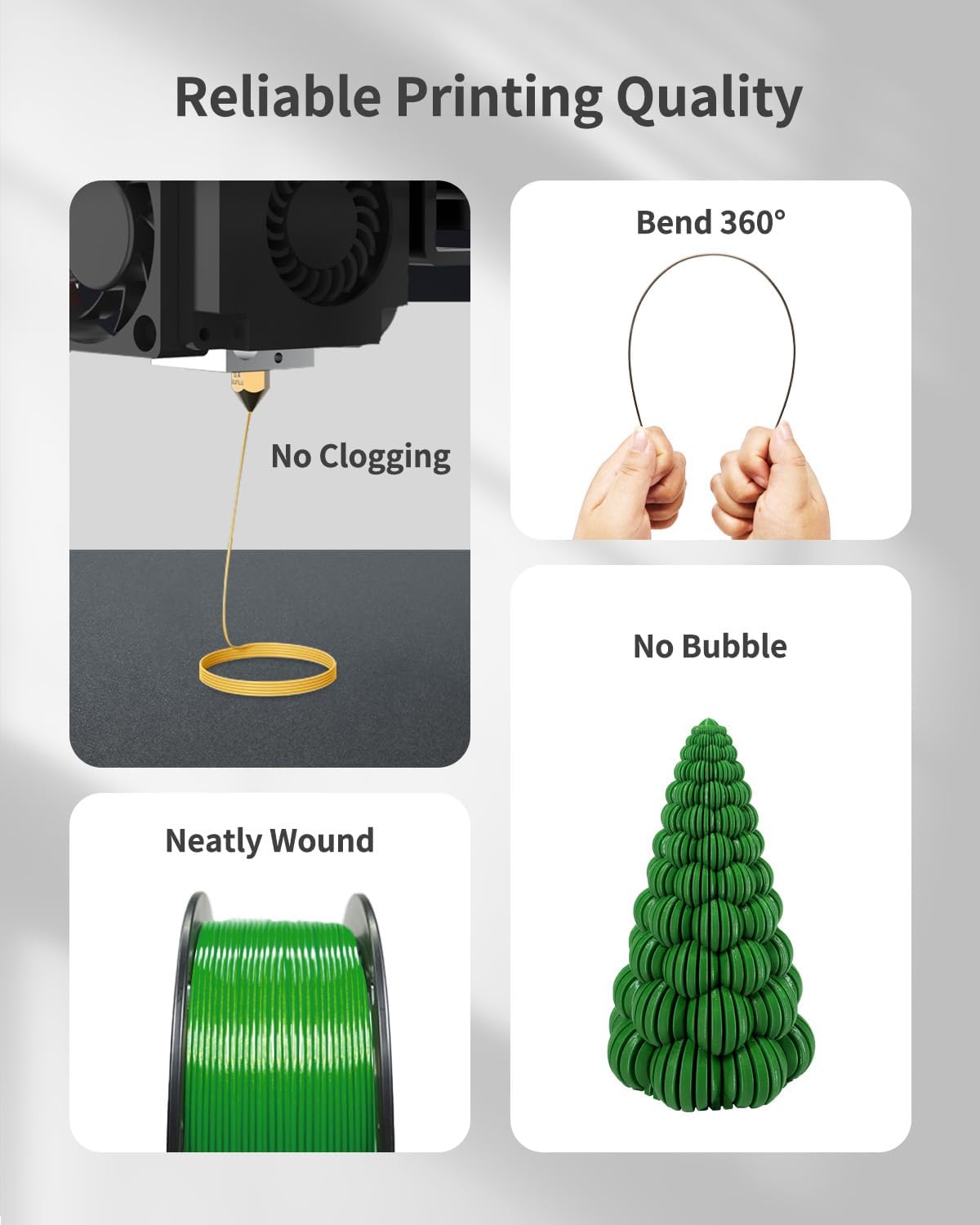 XZN Filamento PETG de 1,75 mm, consumibles de impresión de mayor du...