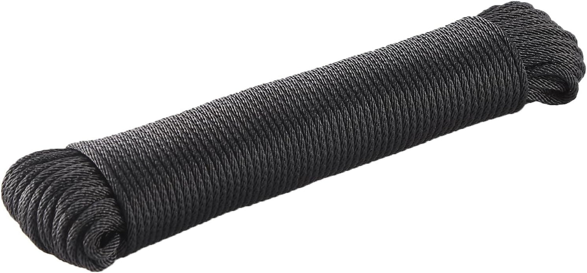 Cuerda de poliéster resistente ULTRAVIOLETA negra 1\/8in 300ft tren...