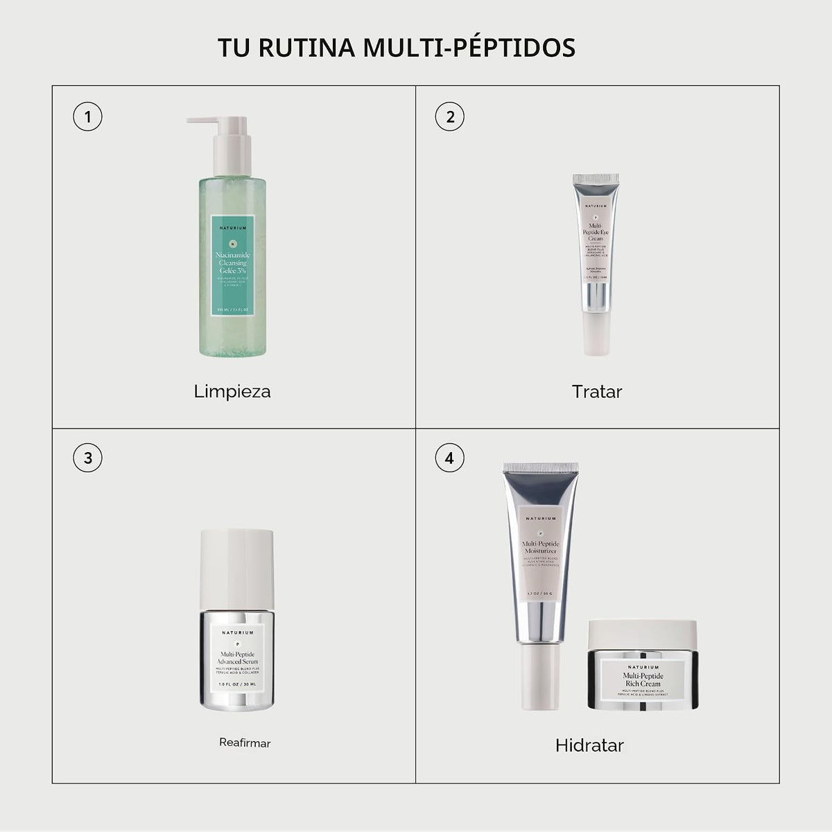 Naturium Crema rica en péptidos múltiples, crema facial nutritiva,...