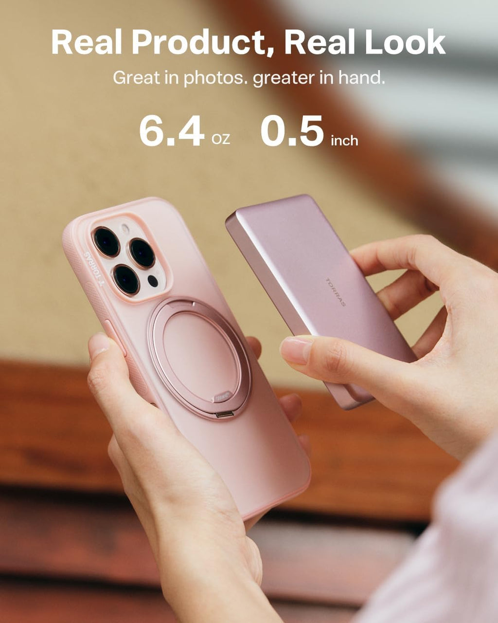 TORRAS MiniMag Power Bank, cargador portátil inalámbrico magnético...
