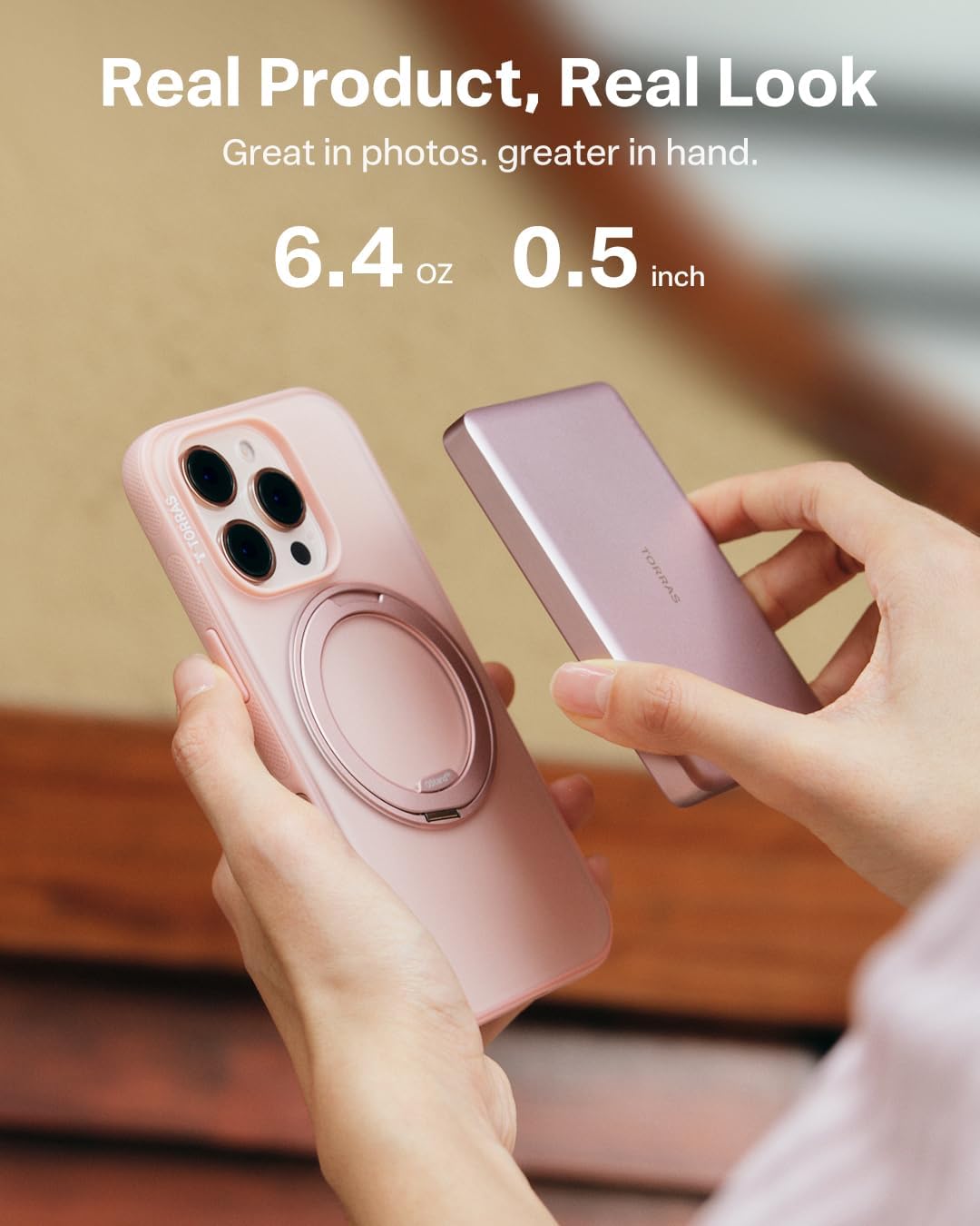 TORRAS MiniMag Power Bank, cargador portátil inalámbrico magnético...