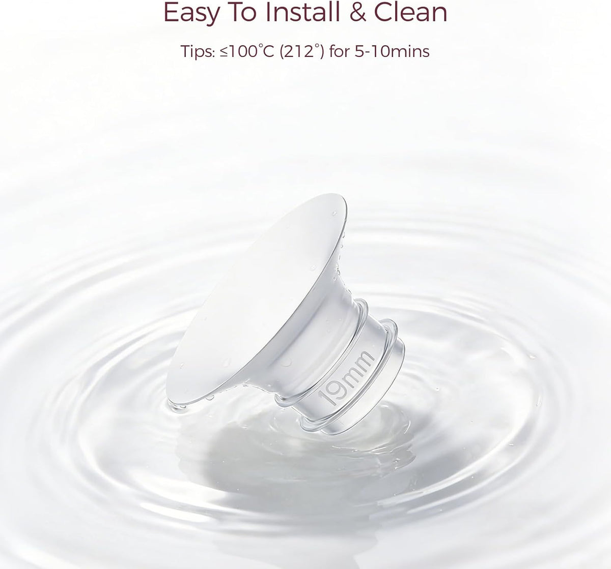 Momcozy Air 1 Inserts 0.748 in, silicona de grado alimenticio y lib...