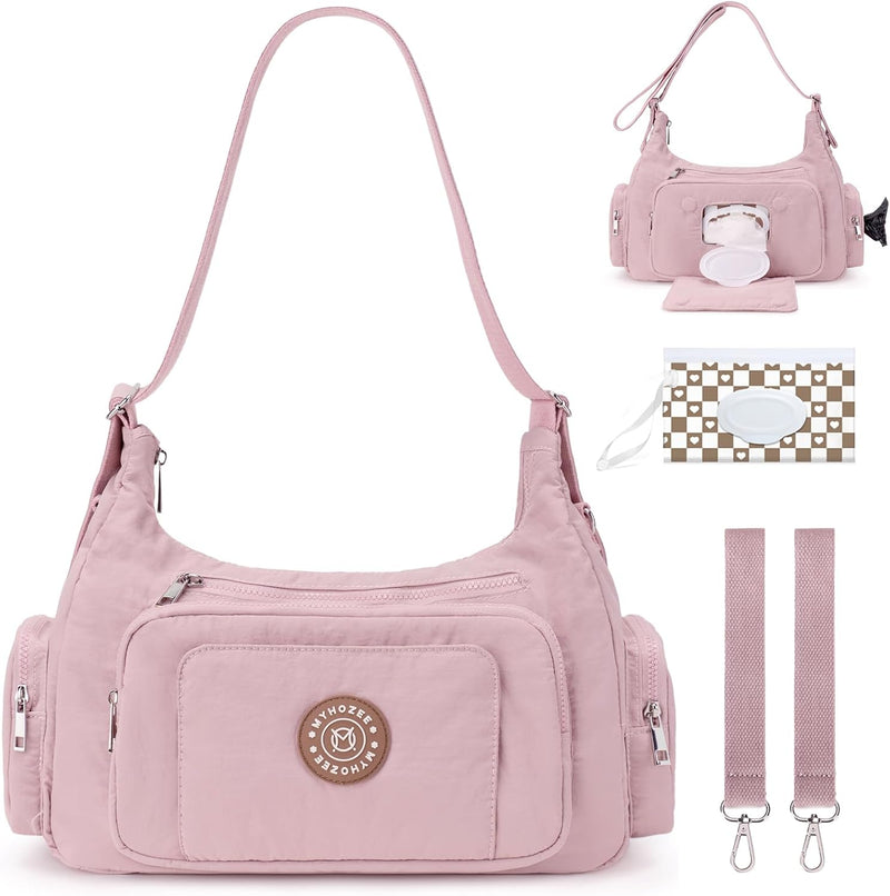 Bolsas cruzadas acolchadas para mujer, bolsa grande para pañales co...