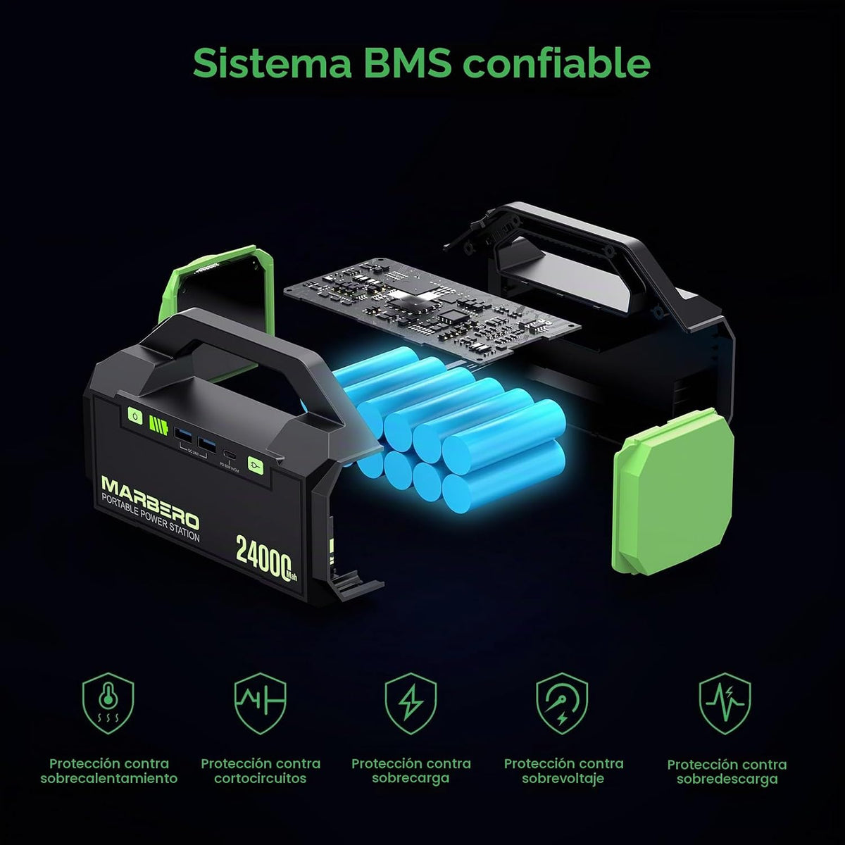 MARBERO 88Wh generador solar DC portátil central eléctrica para aca...