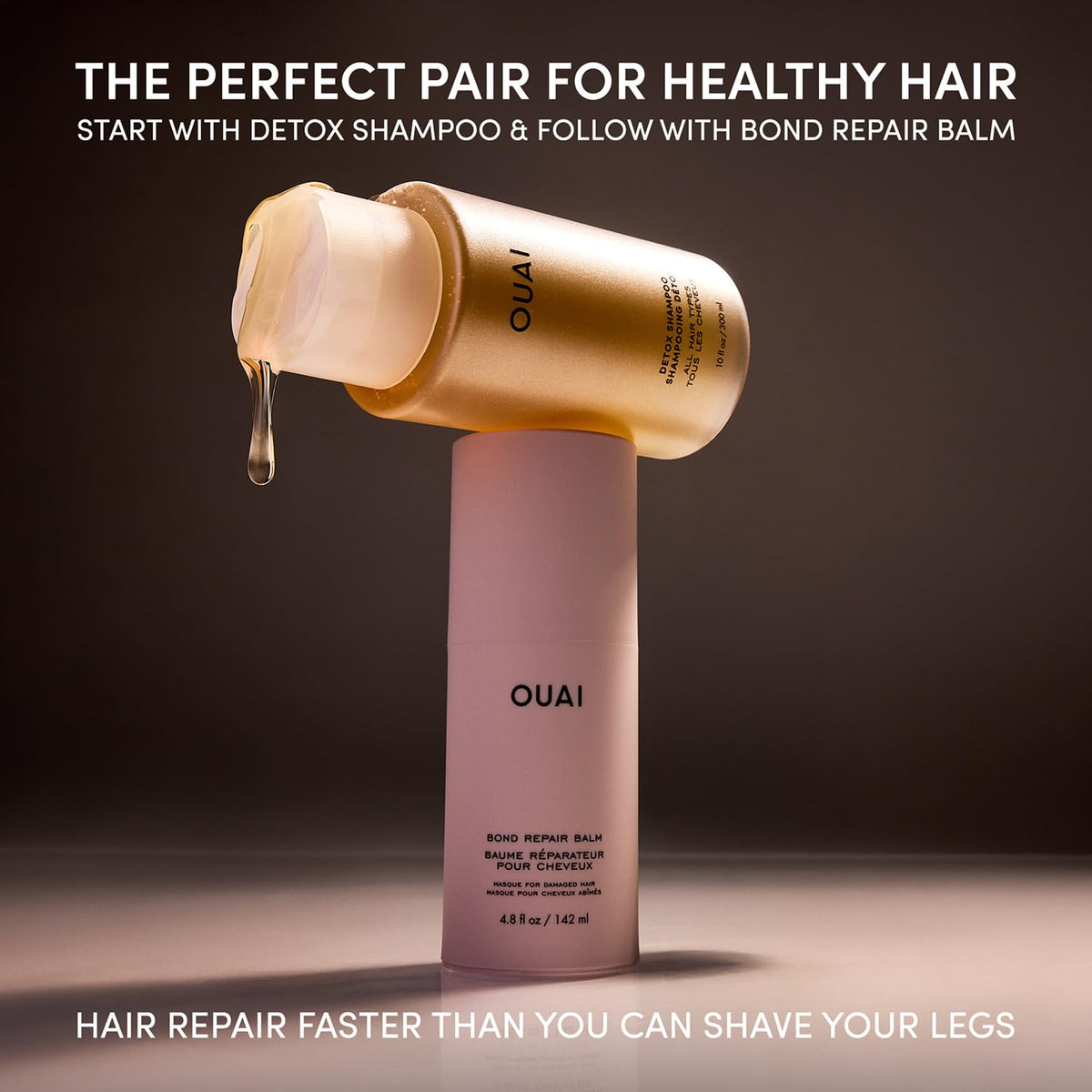 OUAI Bond Repair Balm, mascarilla capilar para cabello dañado, tama...