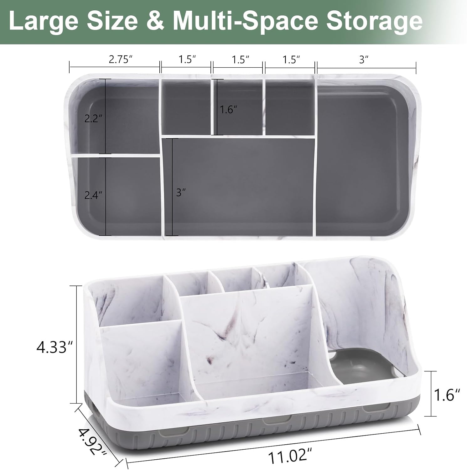 GFWARE Organizador de Encimera de Baño de Mármol - Soporte Desmonta...