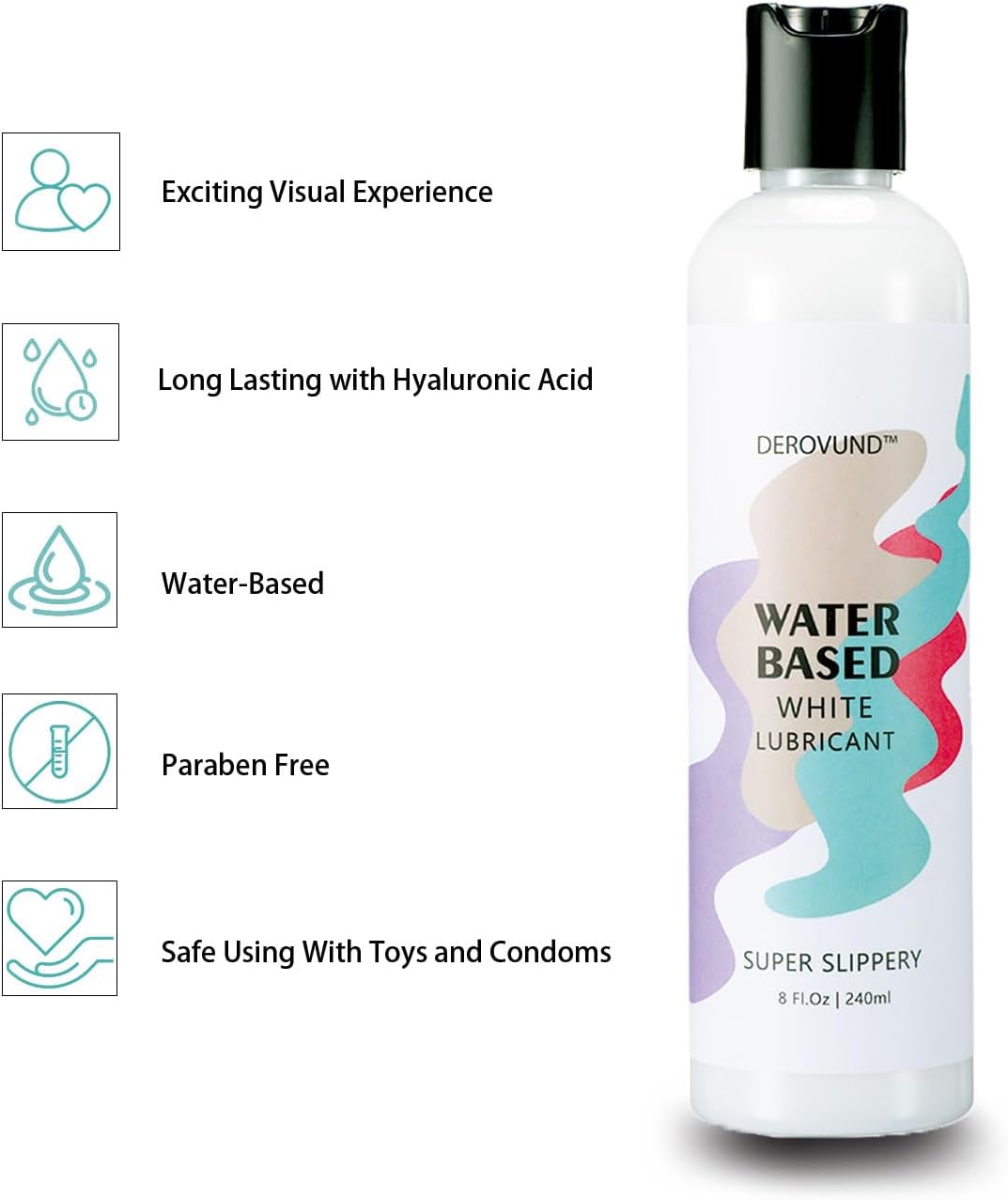 Lubricante sexual súper resbaladizo a base de agua, lubricante blan...