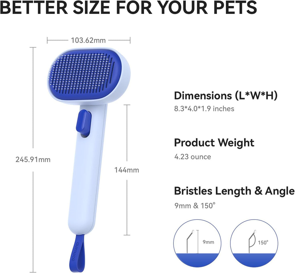 aumuca Cepillo Deslizante de Autolimpieza, Cepillos para Gatos de I...