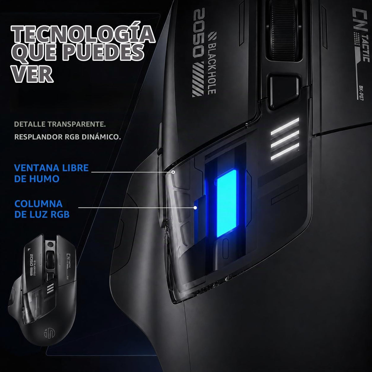 INPHIC Ratón inalámbrico A9 Explorer para portátil, 2.4G\/Bluetooth...
