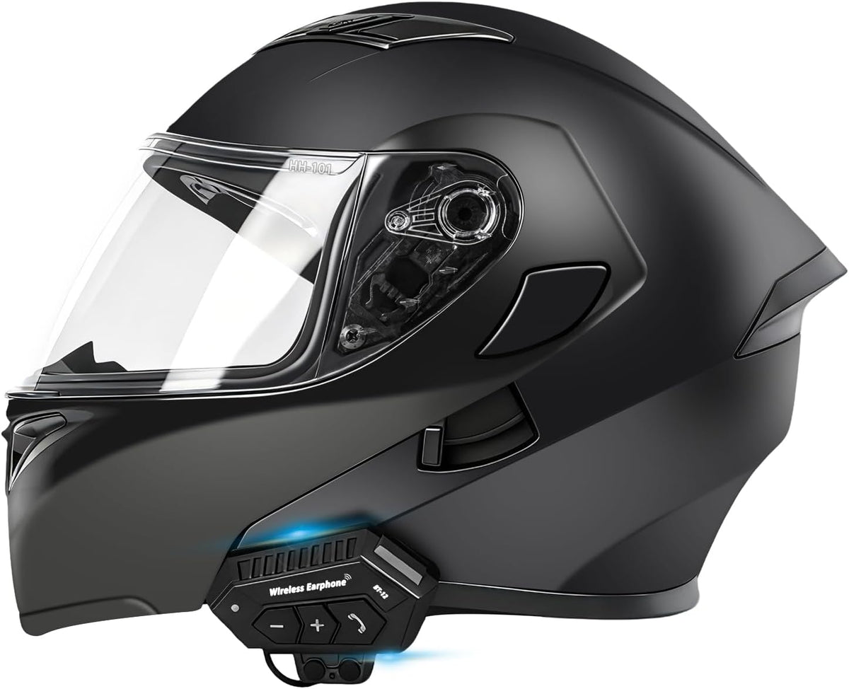 Casco de motocicleta Bluetooth modular, NVSIO, con aprobación DOT F...