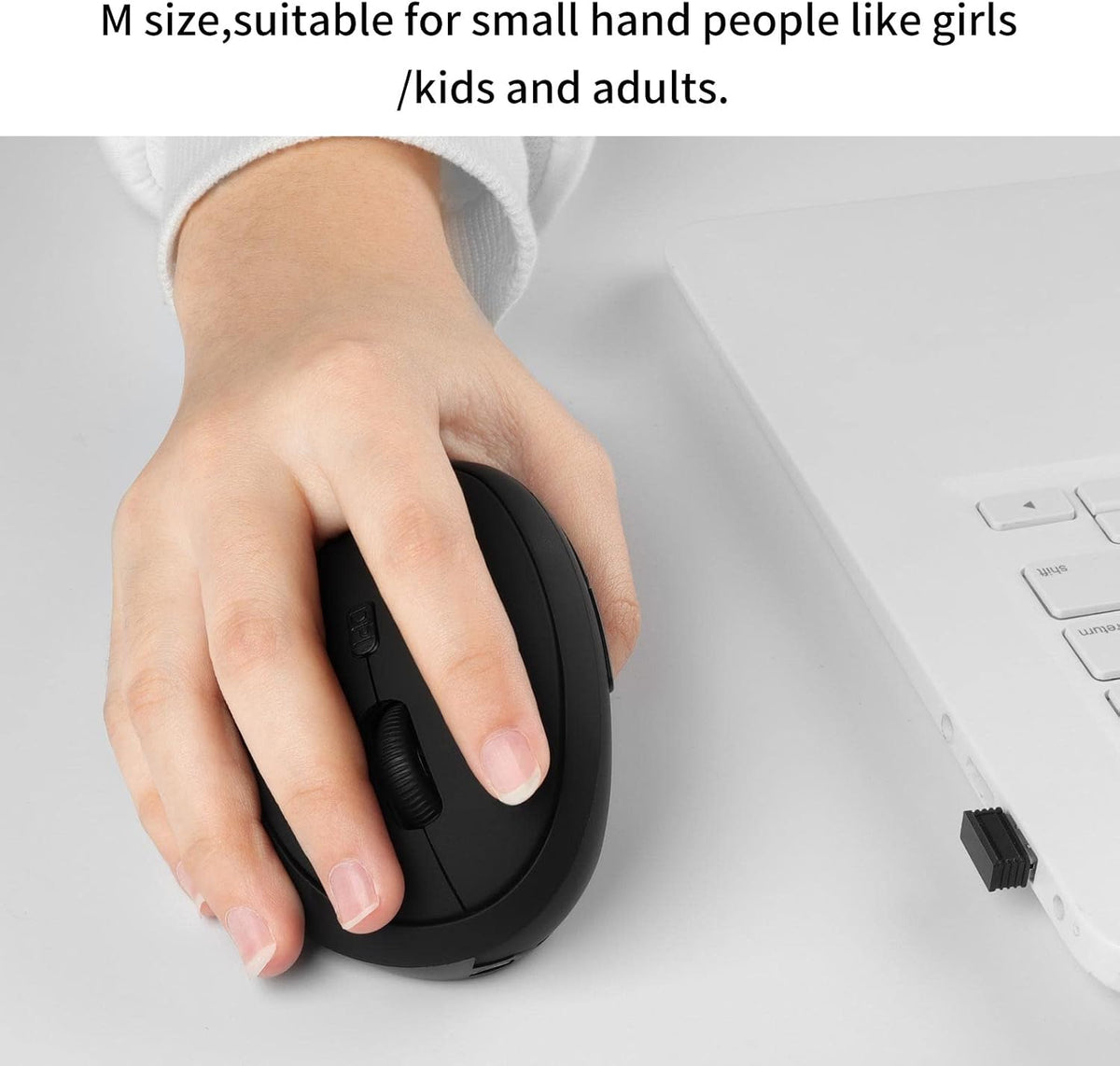 Sokelinn-six Ratón vertical ergonómico, mouse inalámbrico recargabl...