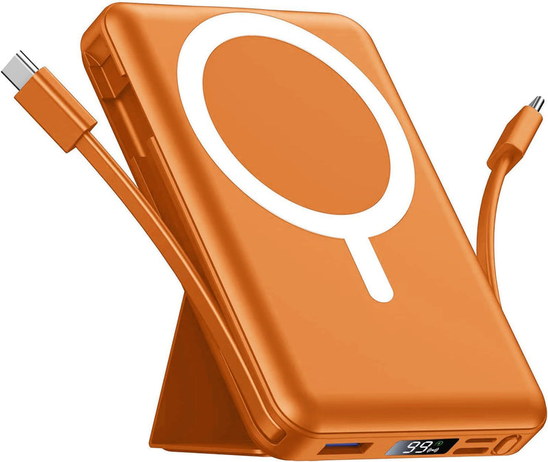 Azmuth para cargador portátil MagSafe, banco de energía magnético d...