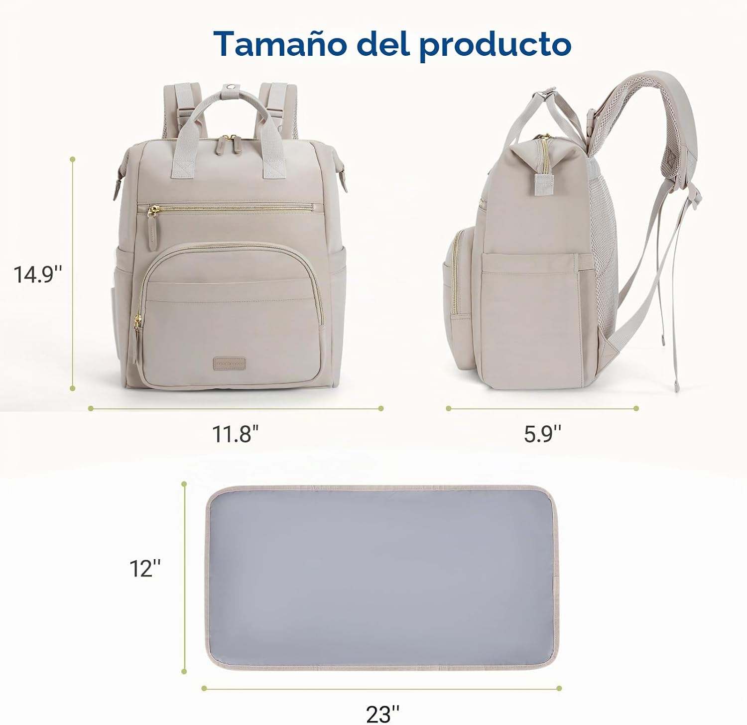 mommore Mochila de neopreno para pañales de bebé, pequeña y ligera,...