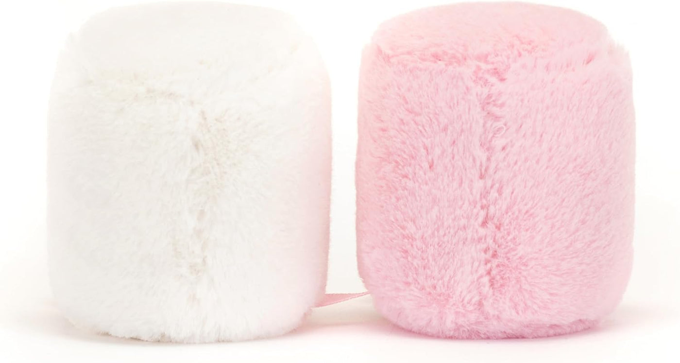 Jellycat Amuseables - Juguete de peluche de malvaviscos rosados y b...