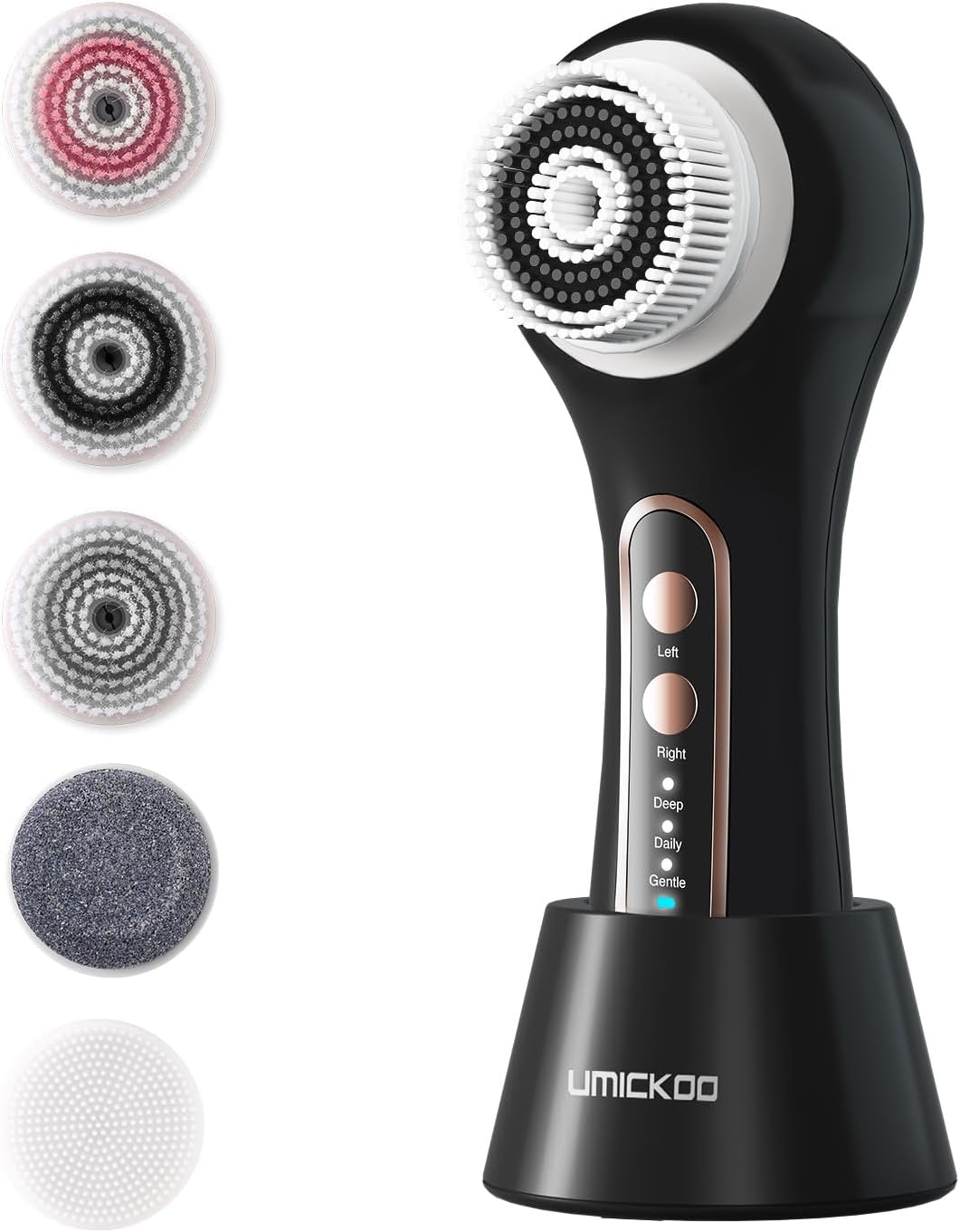 UMICKOO Cepillo de limpieza facial eléctrico, depurador facial gira...