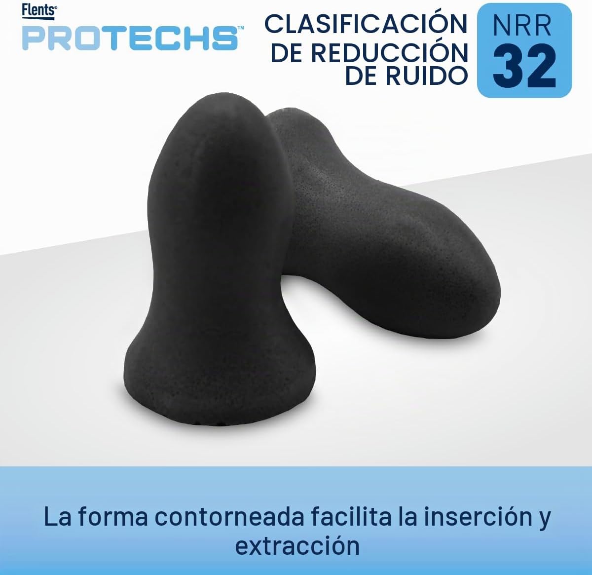 Flents Protechs Contorneado para los oídos Comfort NRR 32, 10 pares...