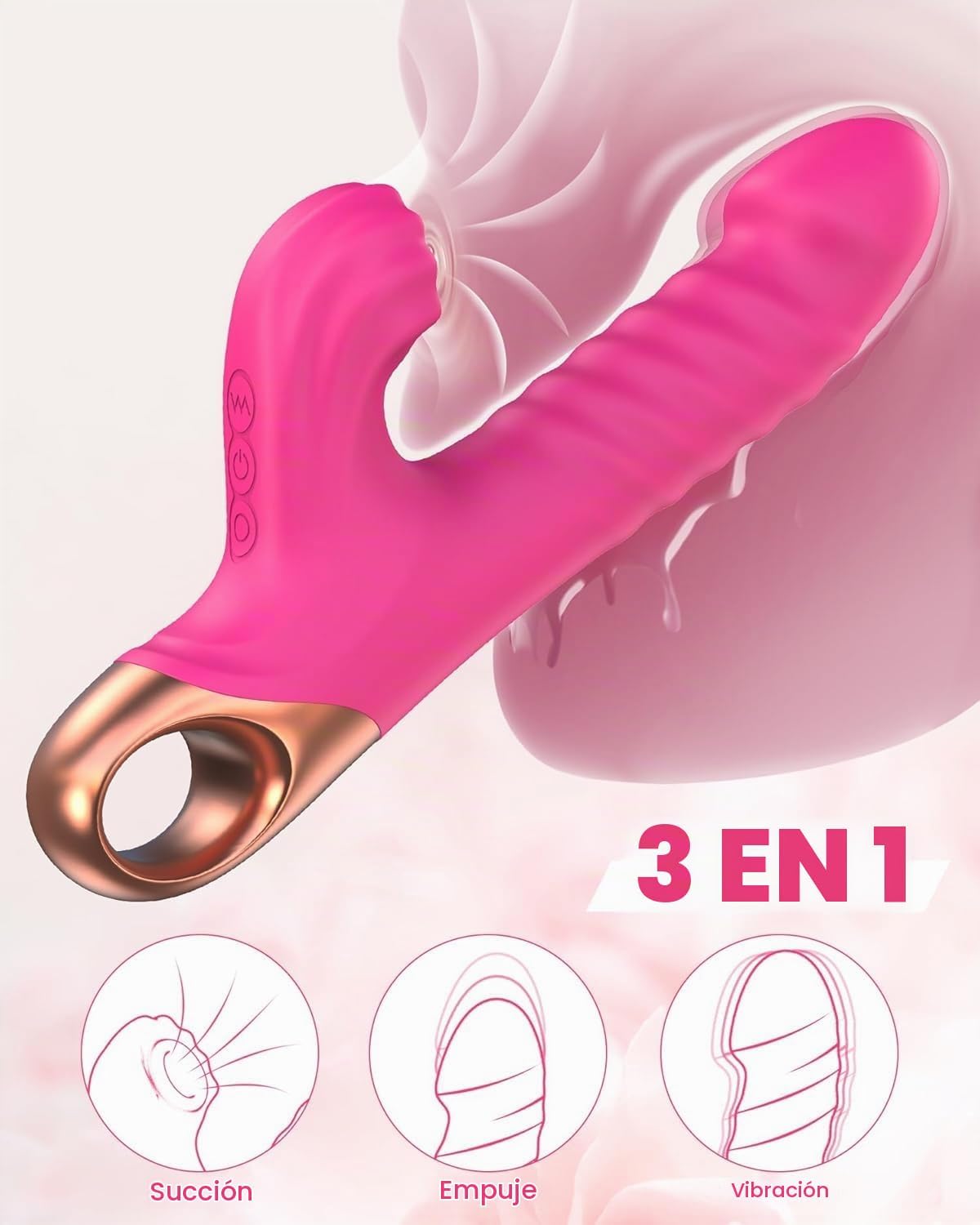 Consolador vibrador de empuje juguete sexual para mujeres, juguetes...
