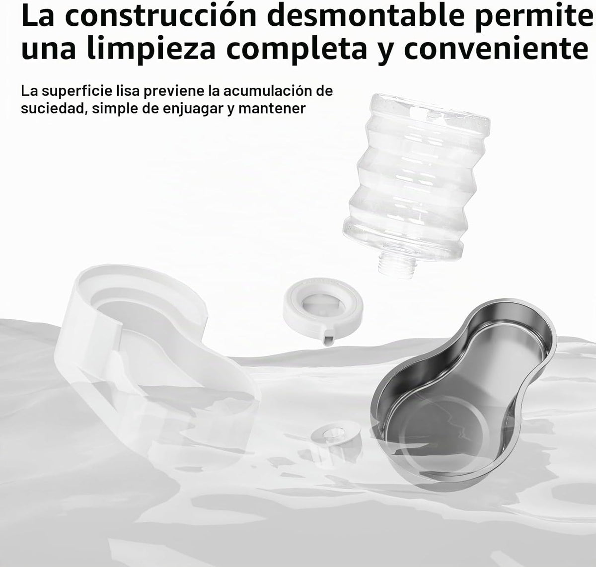 RIZZARI Dispensador de agua para gatos por gravedad de 5L: filtrado...
