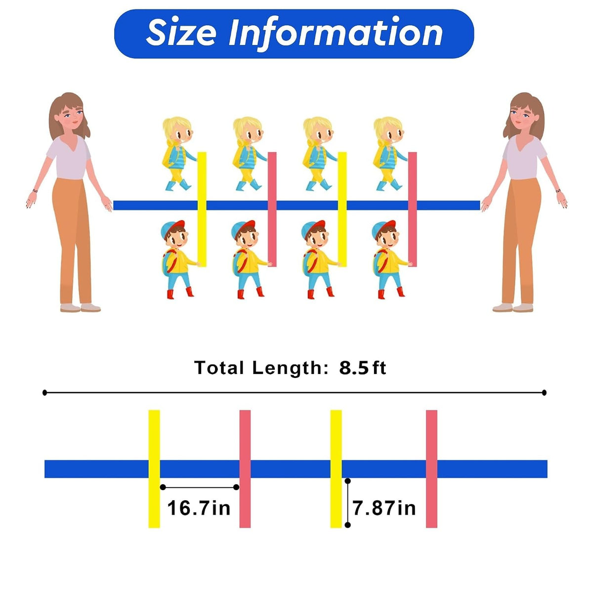 Cuerda para caminar para niños pequeños, guarderías y aulas \u2013...