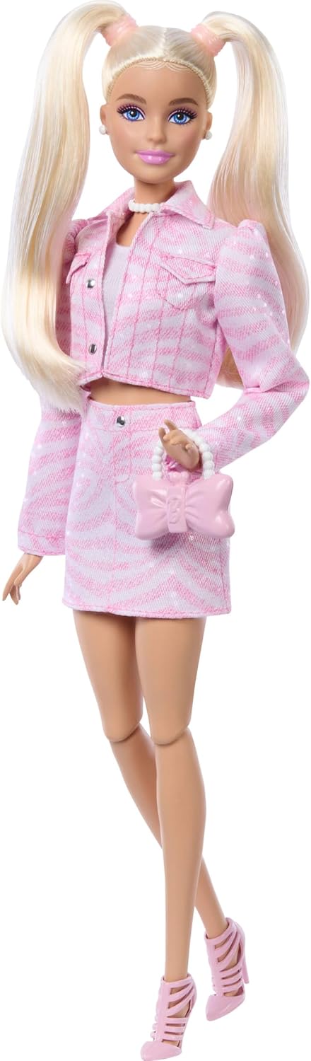 Muñeca Barbie Deluxe Style #9 con cabello rubio y traje de mezclill...