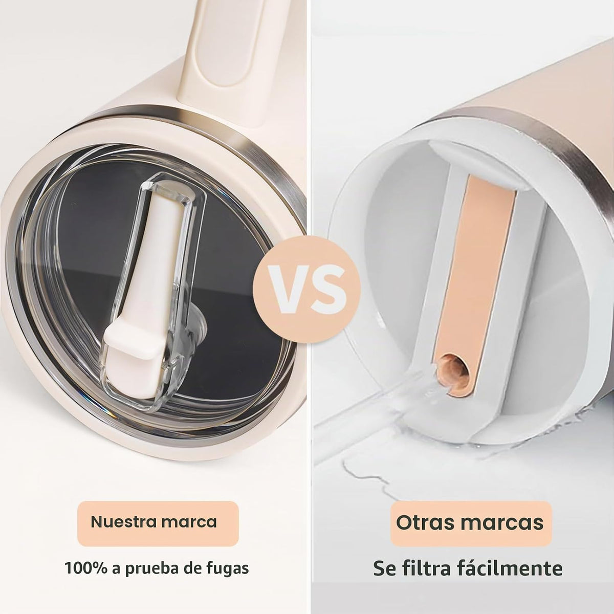 Paquete de 2 vasos de 30 onzas, tapa abatible a prueba de fugas, re...