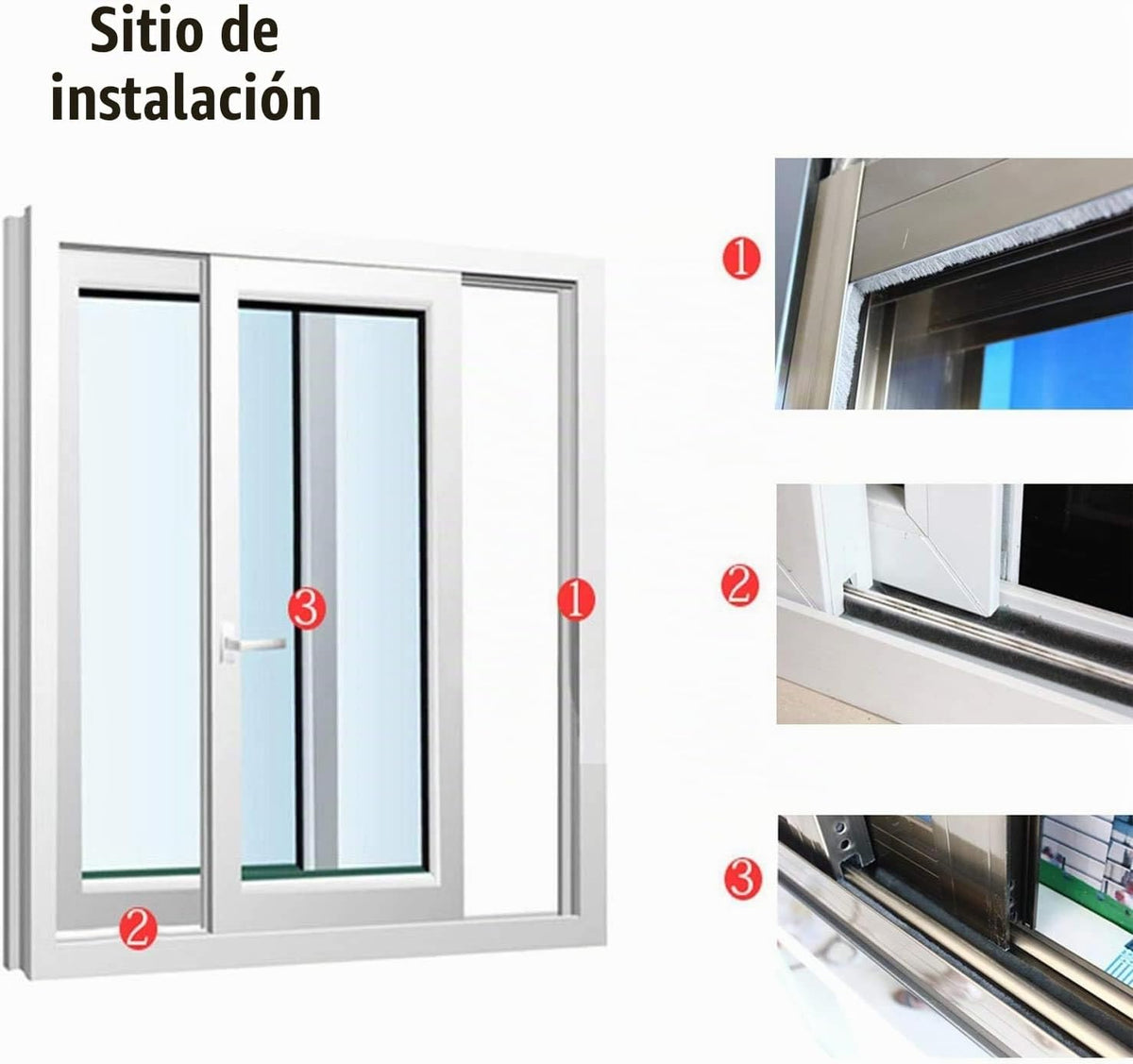 Burlete autoadhesivo de 33 pies para ventanas corredizas y puertas...