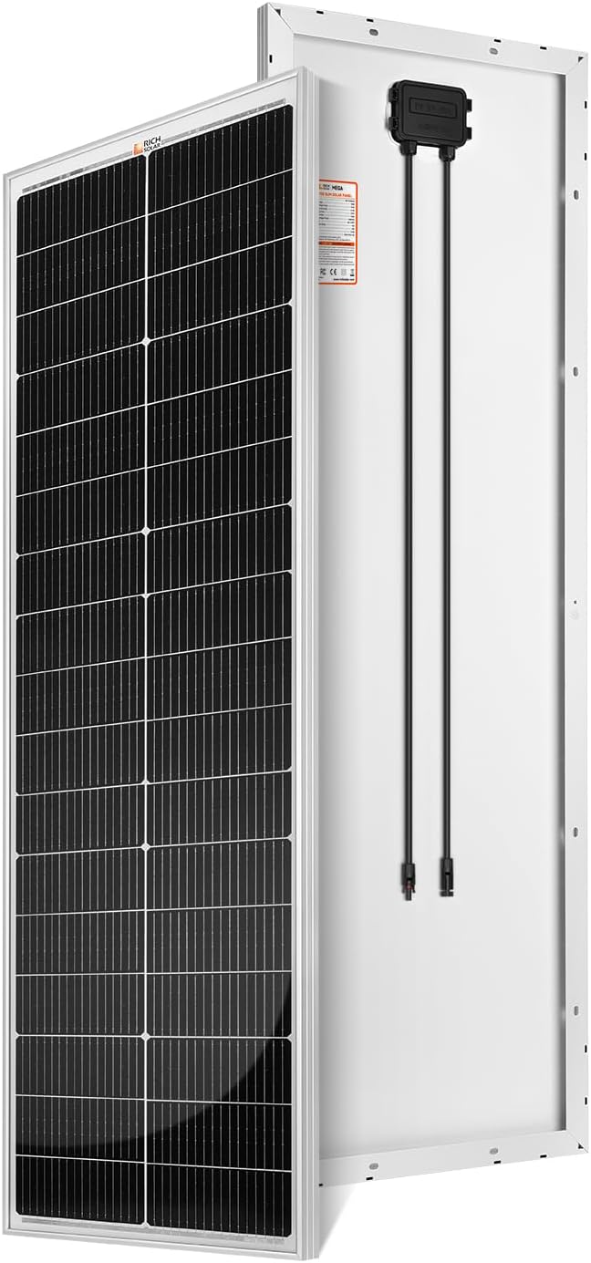 RICH SOLAR MEGA 100 Slim - Panel solar monocristalino de 100 vatios...
