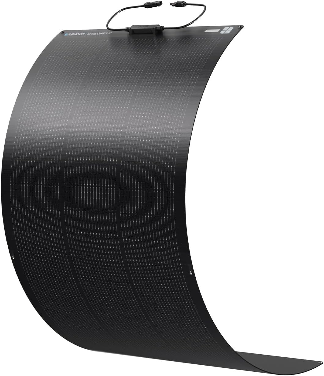 Renogy Panel solar flexible ShadowFlux de 200 vatios, tipo N 25% de...