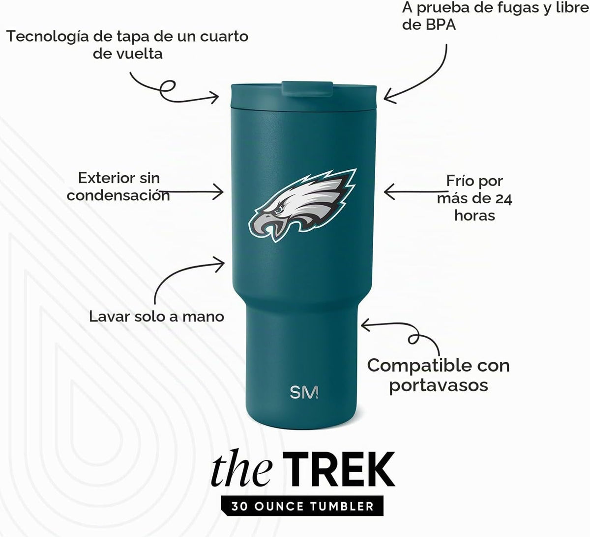 Simple Modern, Colección Trek - Vaso térmico de acero inoxidable de...