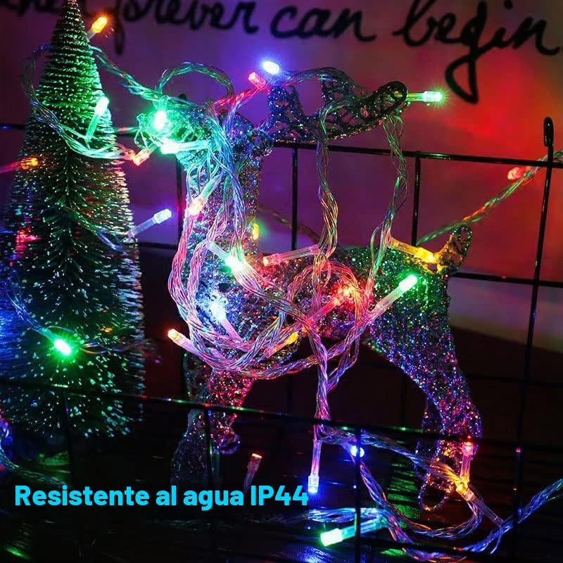 VTECHOLOGY Luces de Cadena de Navidad, 33 PIES 100 LEDs Luces de Ár...