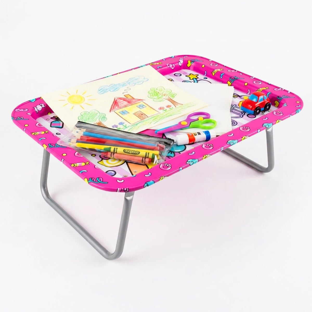 Hello Kitty Escritorio de regazo, paquete con bandeja rectangular d...
