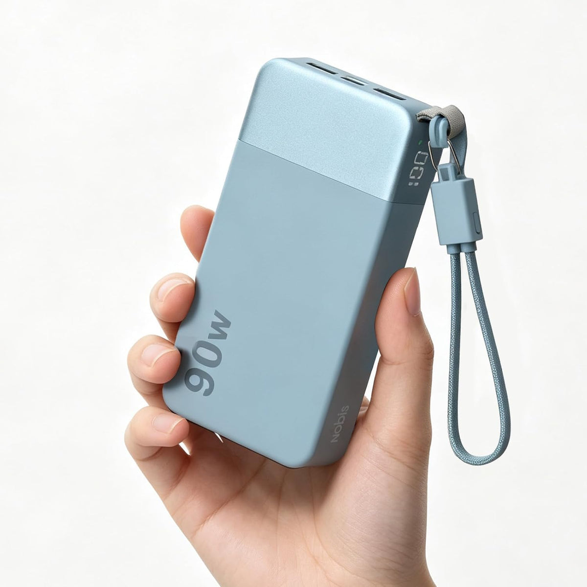 NOBIS Cargador portátil de 90 W, batería externa de 20000 mAh con c...
