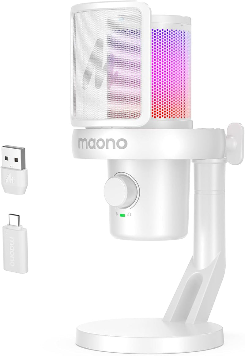 MAONO Micrófono inalámbrico para PC para juegos/USB con 6 cambiador...