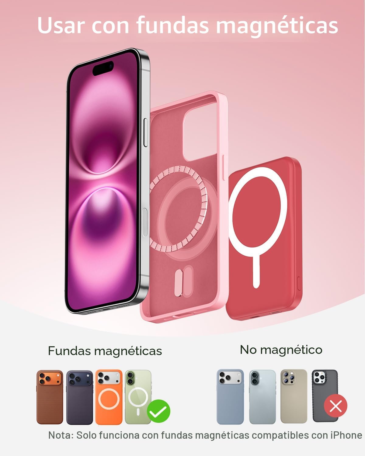 podoru para MagSafe Power Bank 5000mAh, cargador portátil magnético...