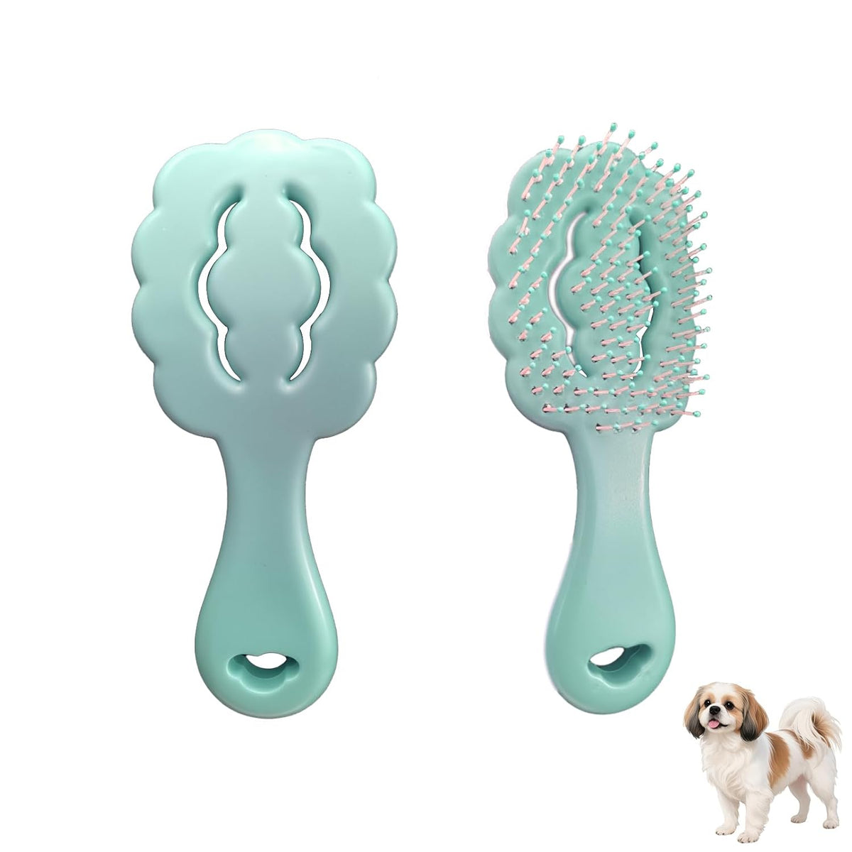 Cepillo para perros pequeños con cerdas suaves en forma de nube, di...