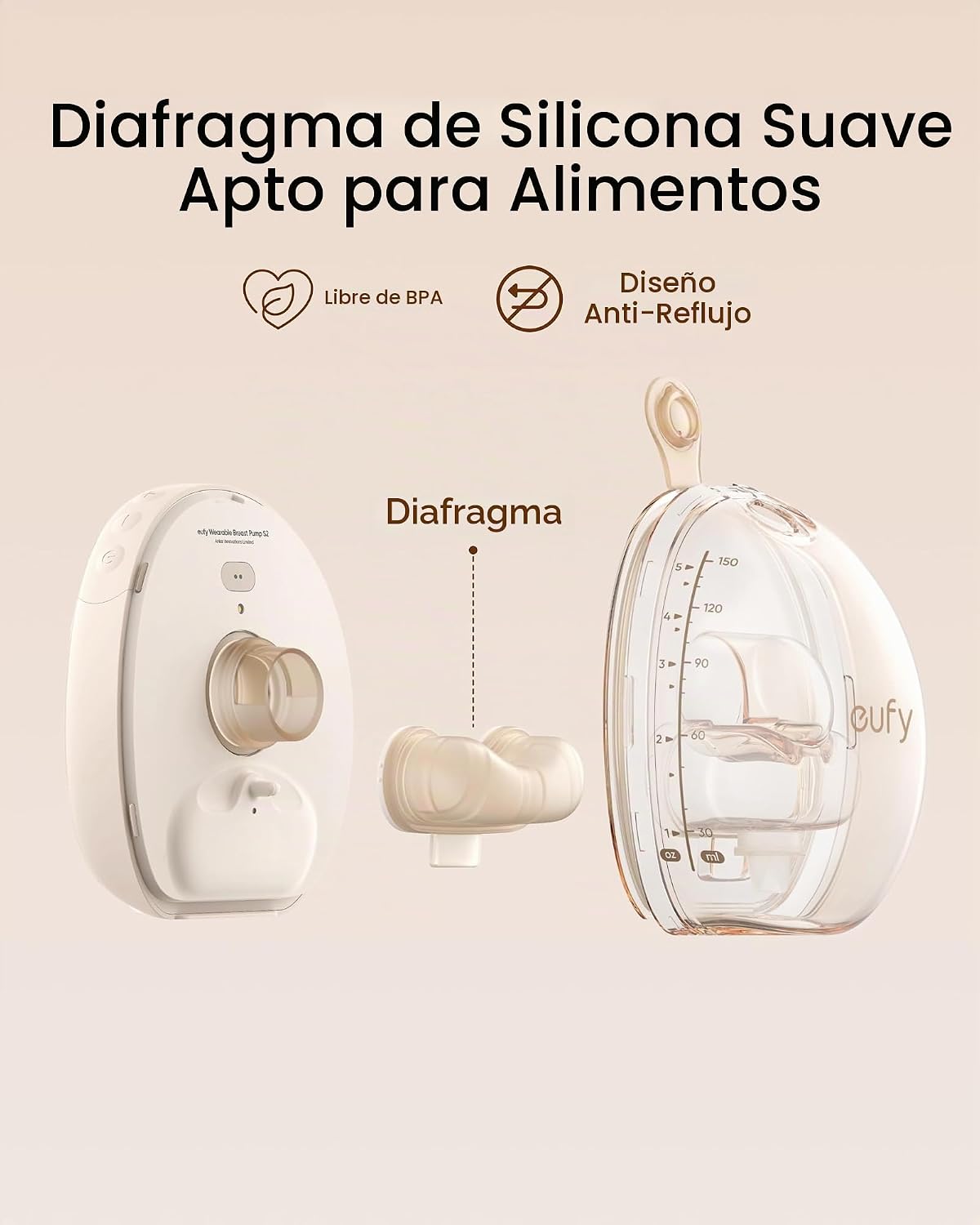 eufy Security Extractor de leche portátil S2\/S2 Pro 5oz contenedor...